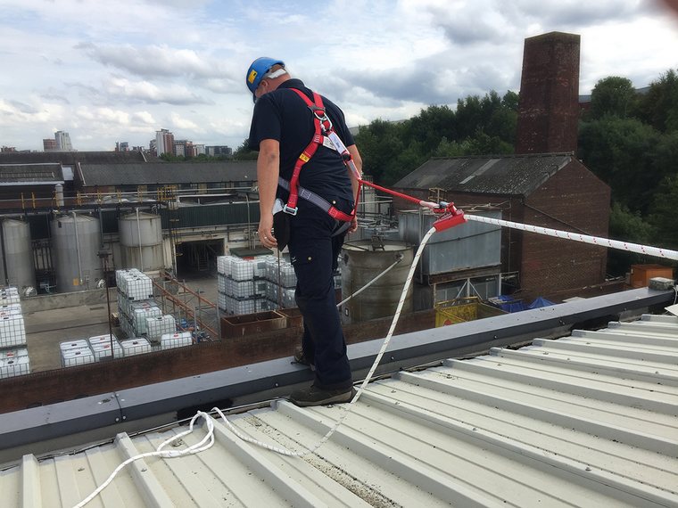 Rooftop fall protection system