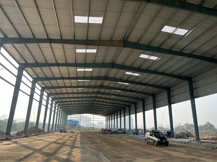 Industrial shed steel structure