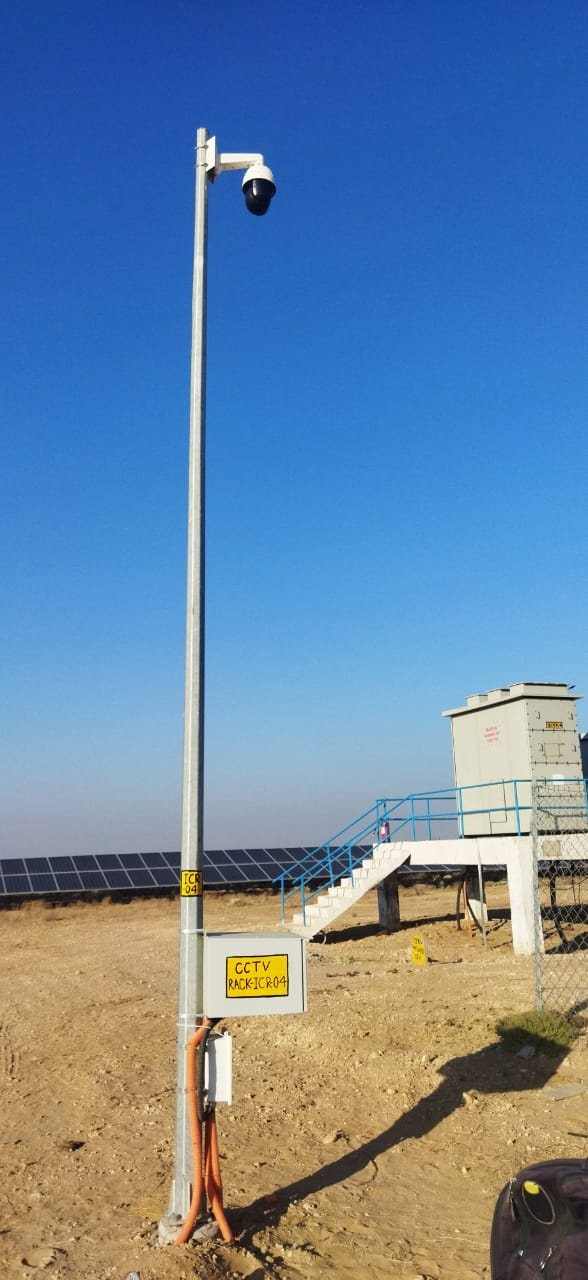 Street light pole with solar panel and luminaire