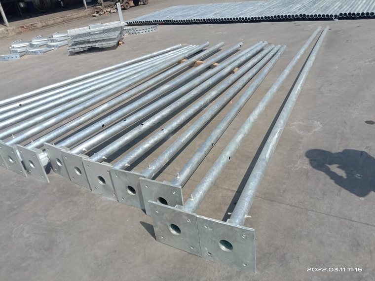 Installed solar street lighting